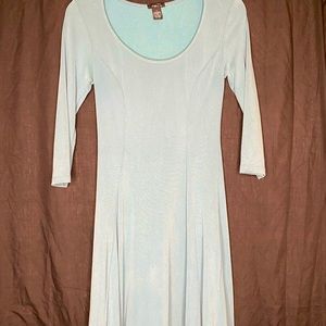 Teal mid sleeve dress